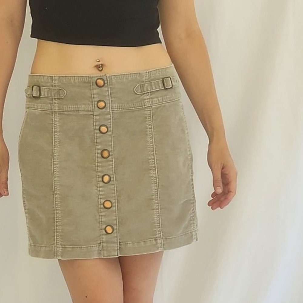 Y2K Gap Tan Corduroy Mini Skirt